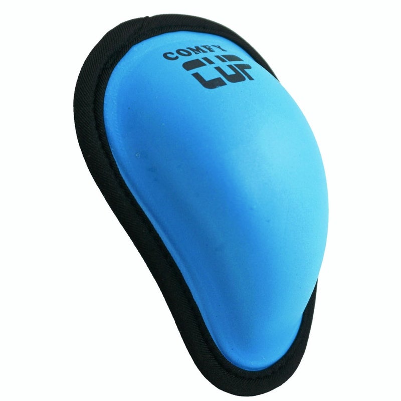 Comfy Cup Neon Blue (Ages 7-11) | The Original Boys Youth-Sized Soft Foam Beginners Kids Protective Cup for Baseball, Football, Hockey, Lacrosse, MMA, Rugby, Soccer, Karate - Image 1